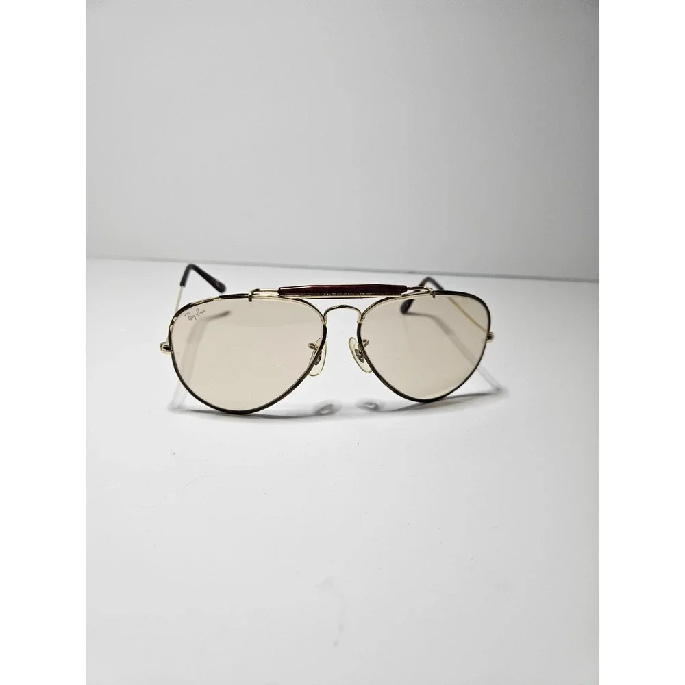Vtg B&L Ray Ban Outdoorsman Leathers Sunglasses 58mm Changeables Brown Case USA